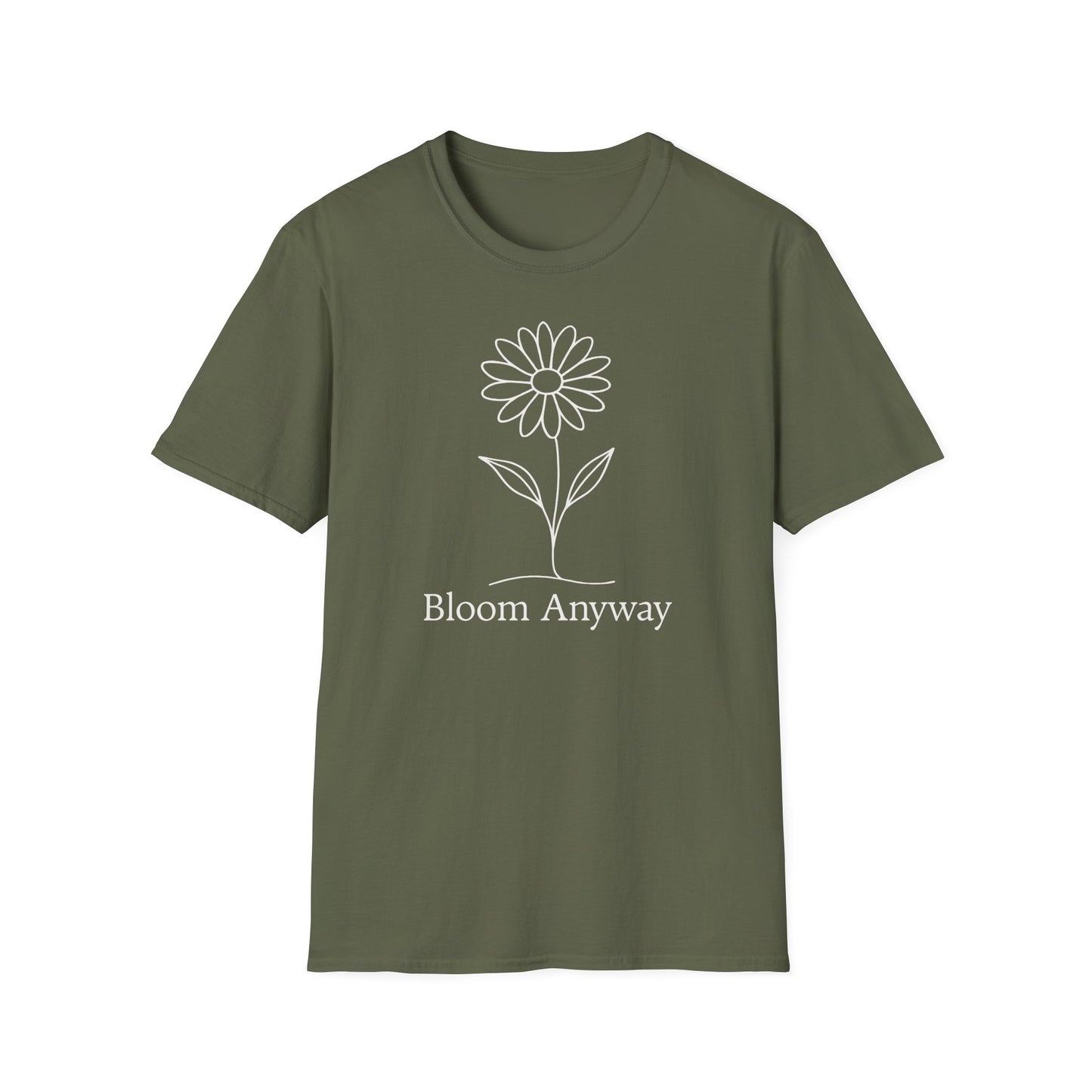 Bloom Anyway Tee ~ Minimalist Wildflower Shirt for Women