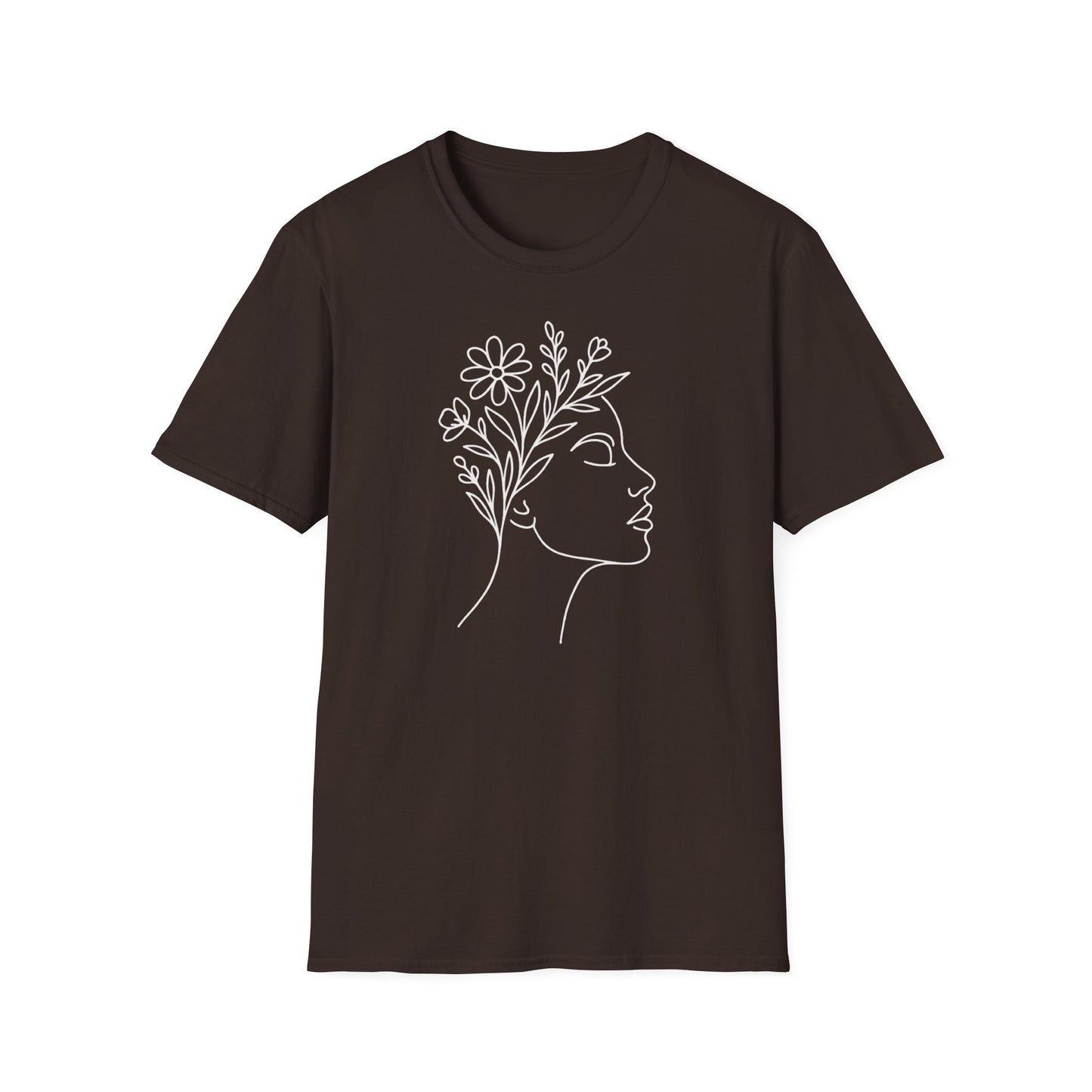 Floral Crown T-Shirt - Softstyle Tee for Nature Lovers