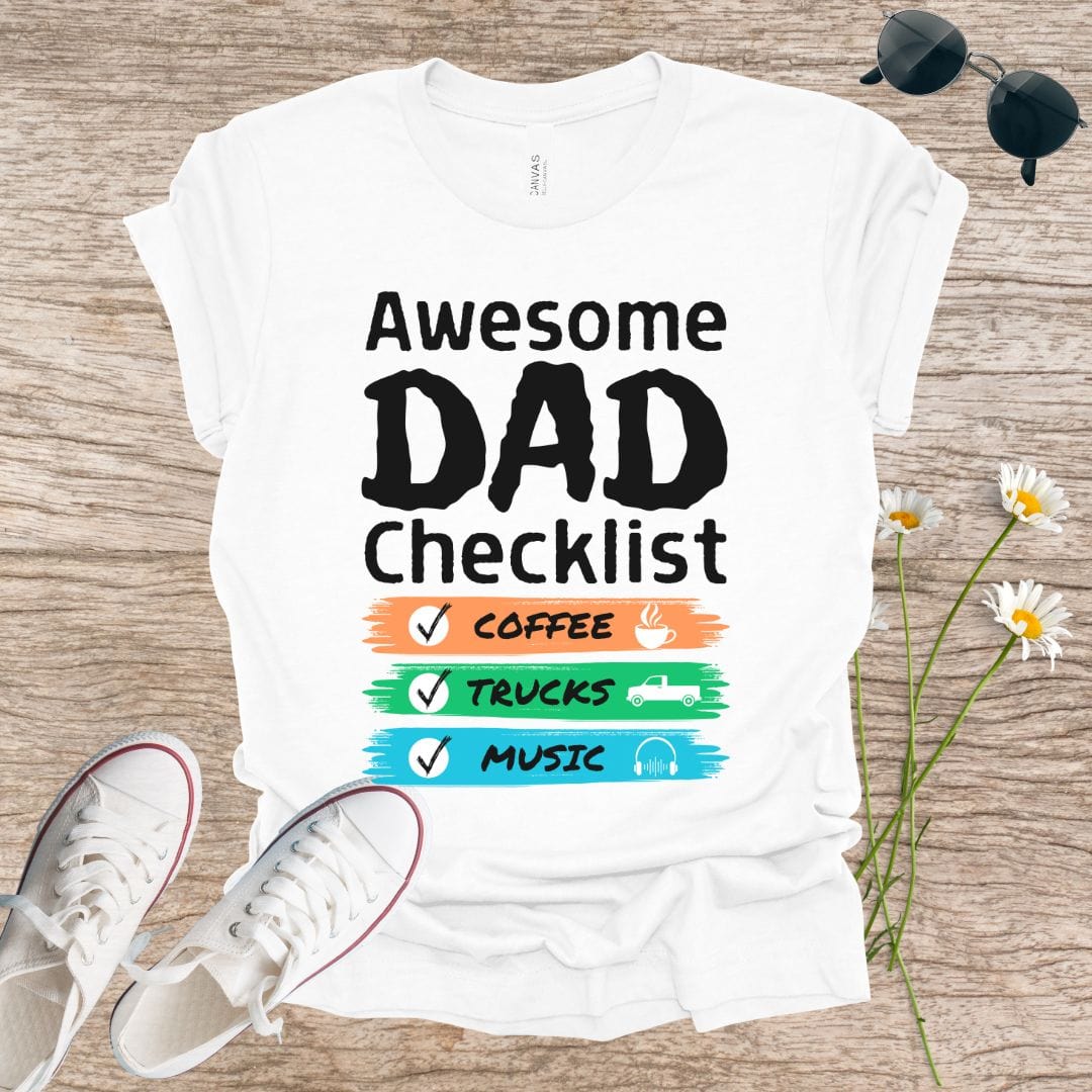 Awesome DAD Checklist T-Shirt