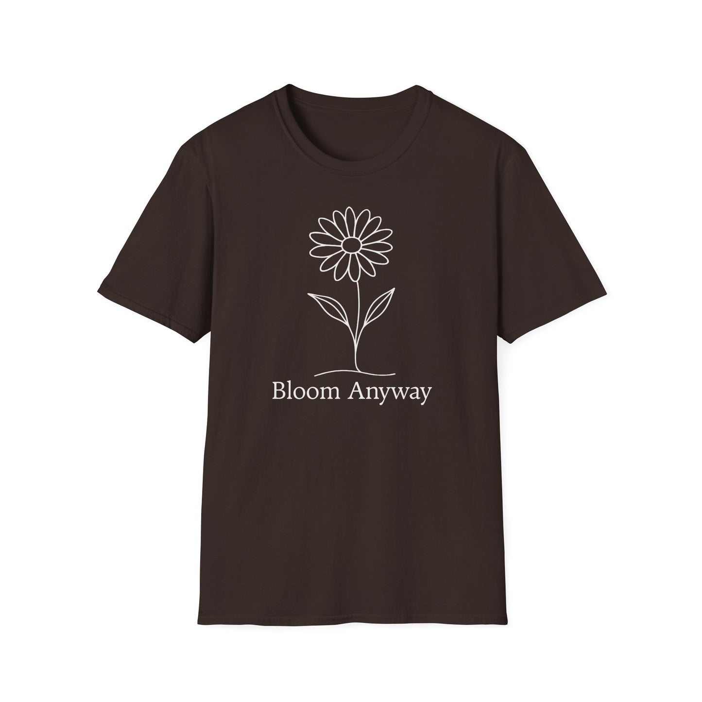 Bloom Anyway Tee ~ Minimalist Wildflower Shirt for Women