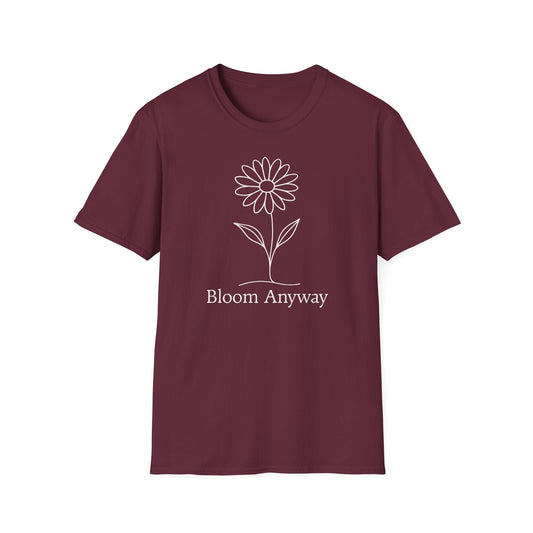 Bloom Anyway Tee ~ Minimalist Wildflower Shirt for Women