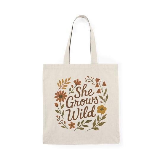 Boho Floral Tote Bag - She Grows Wild