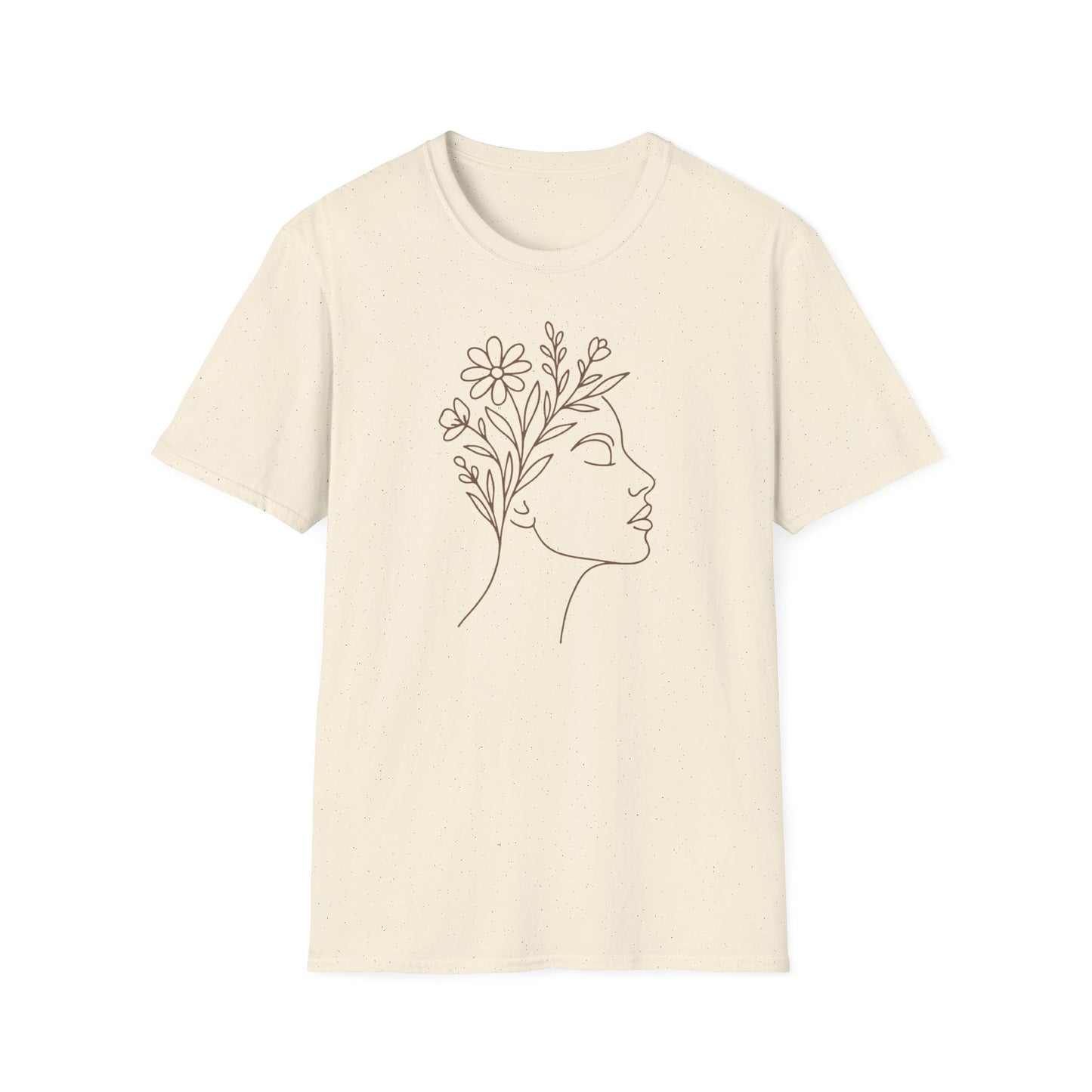 Floral Crown T-Shirt - Softstyle Tee for Nature Lovers