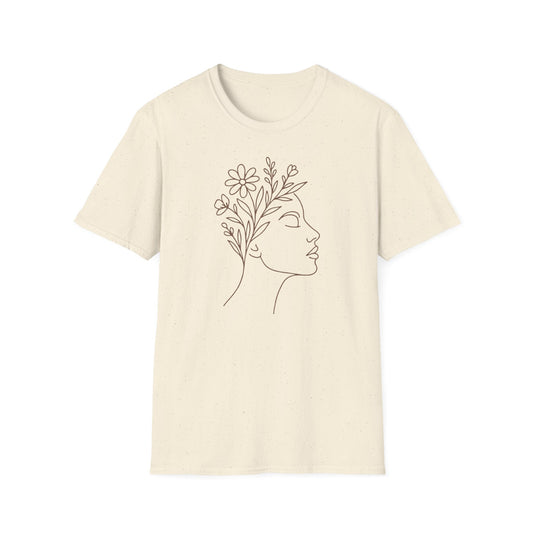 Floral Crown T-Shirt - Softstyle Tee for Nature Lovers