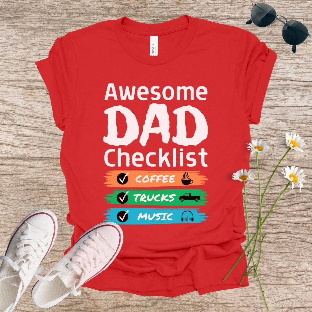 Awesome DAD Checklist T-Shirt