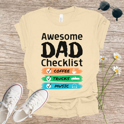 Awesome DAD Checklist T-Shirt