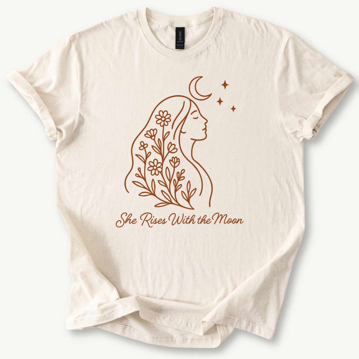 She Rises With the Moon Tee - Minimalist