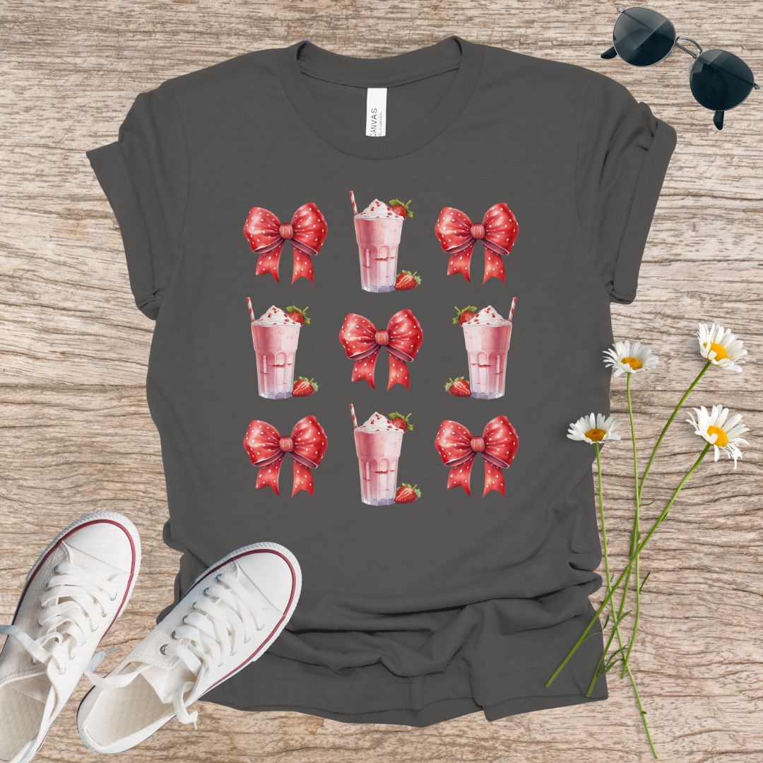 Strawberry Shakes and Bows T-Shirt