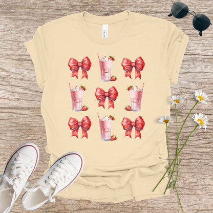 Strawberry Shakes and Bows T-Shirt
